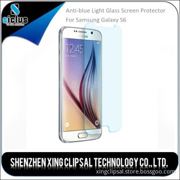 2015 Hottest Selling ! Anti-blue Ray Eyes Care Tempered glass screen protector for Samsung Galaxy S6